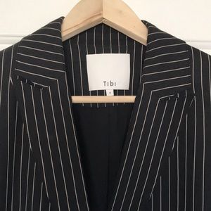 Tibi linen pinstripe blazer